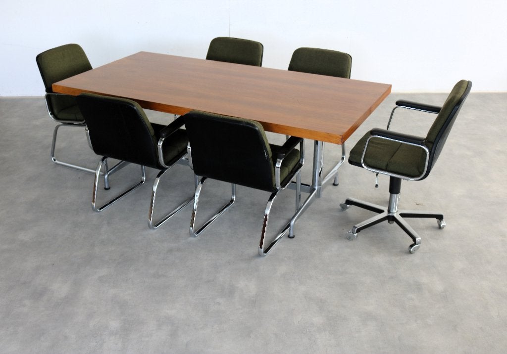 vintage vergaderstoelen | stoelen | set van 6 | jaren 60, Gebruikt, ., Overige materialen, Ophalen of Verzenden