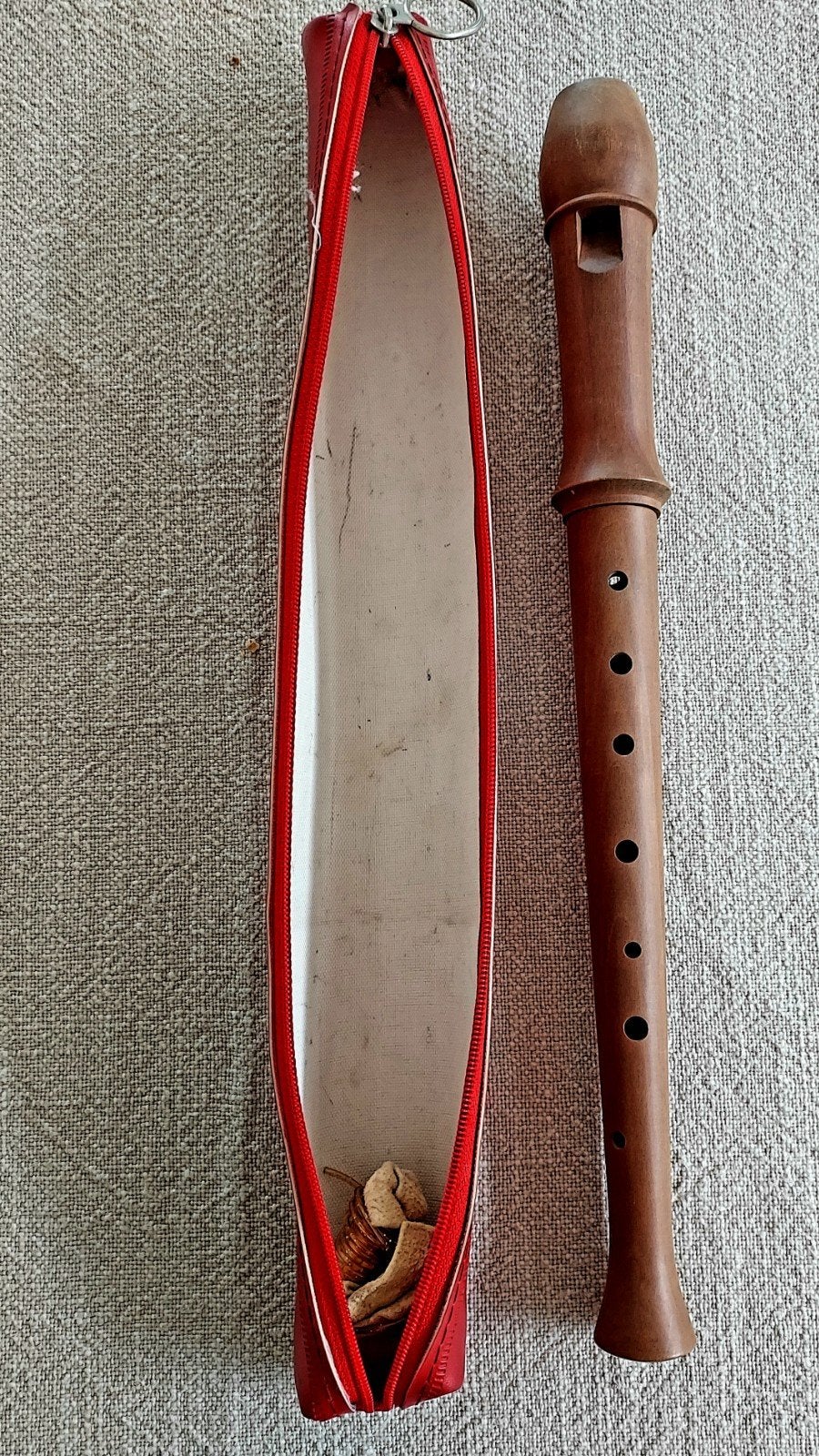 Sopraanblokfluit (Aura) met bewaar etui, Muziek en Instrumenten, Ophalen, Gebruikt, Sopraan of Sopranino, Met koffer, hoes of etui