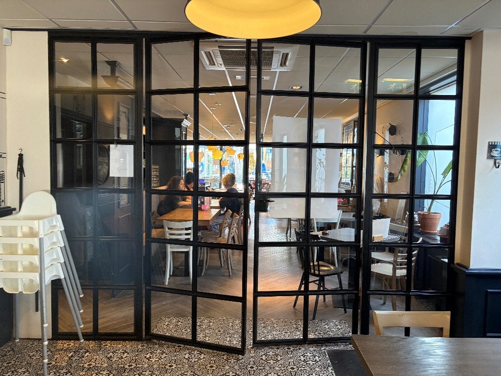 Glazen pui, twee klapdeuren, Doe-het-zelf en Verbouw, Ophalen, Gebruikt, 225 cm of meer, Overige typen