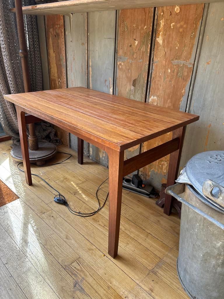Houten salontafel, rechthoekig retro, Gebruikt, 100 tot 150 cm, Minder dan 50 cm, Rechthoekig