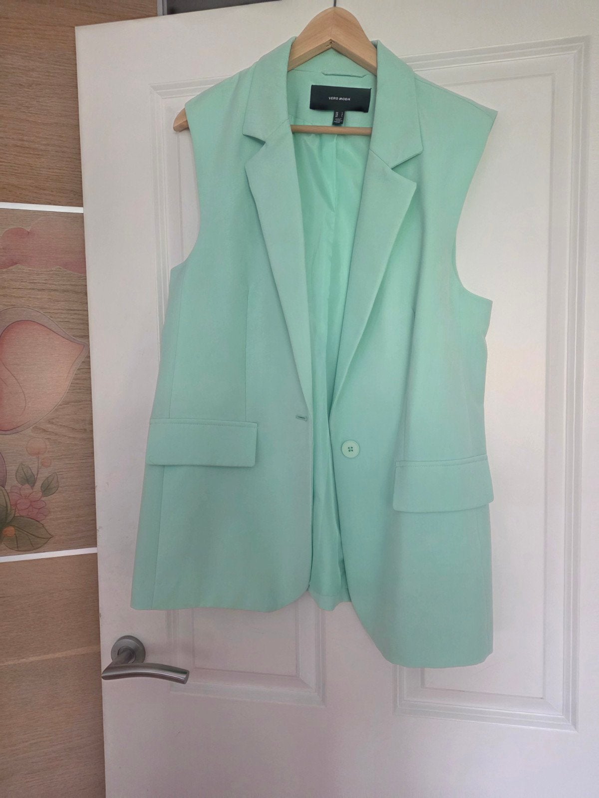 Vero Moda Gilet - Mintgroen Mouwloos Jasje, Vero Moda, Maat 42/44 (L), Ophalen of Verzenden, Zo goed als nieuw