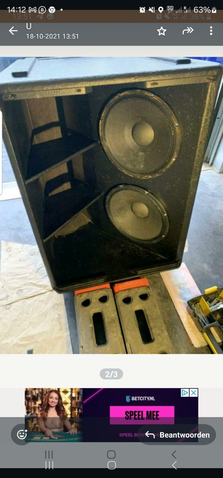 Grote Subwoofer  Zonder Speakers master audio md215, Ophalen of Verzenden, Gebruikt, Minder dan 500 watt