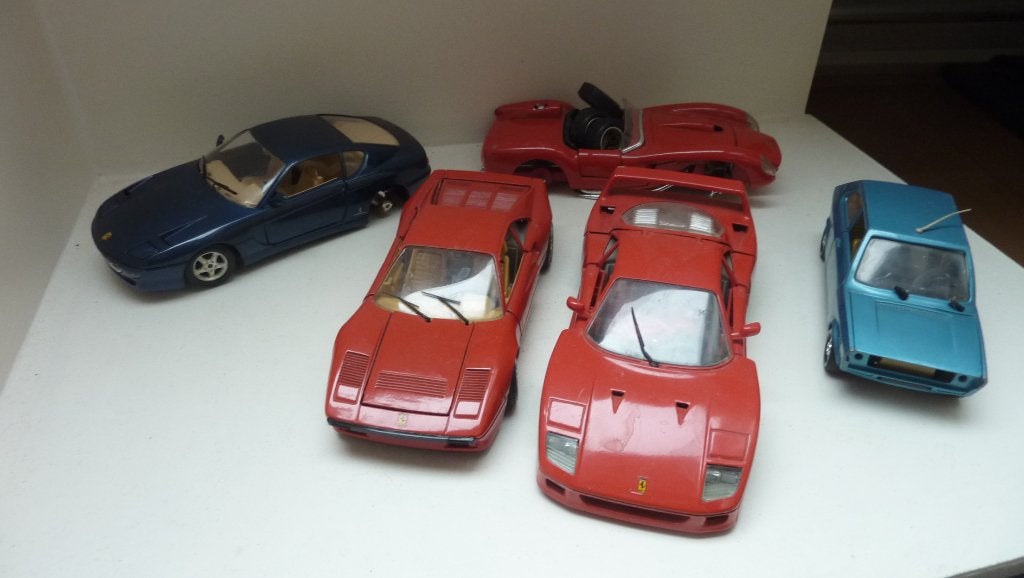 partijtje oude modelauto's 1:24, Ophalen of Verzenden, Gebruikt, Auto, Bburago