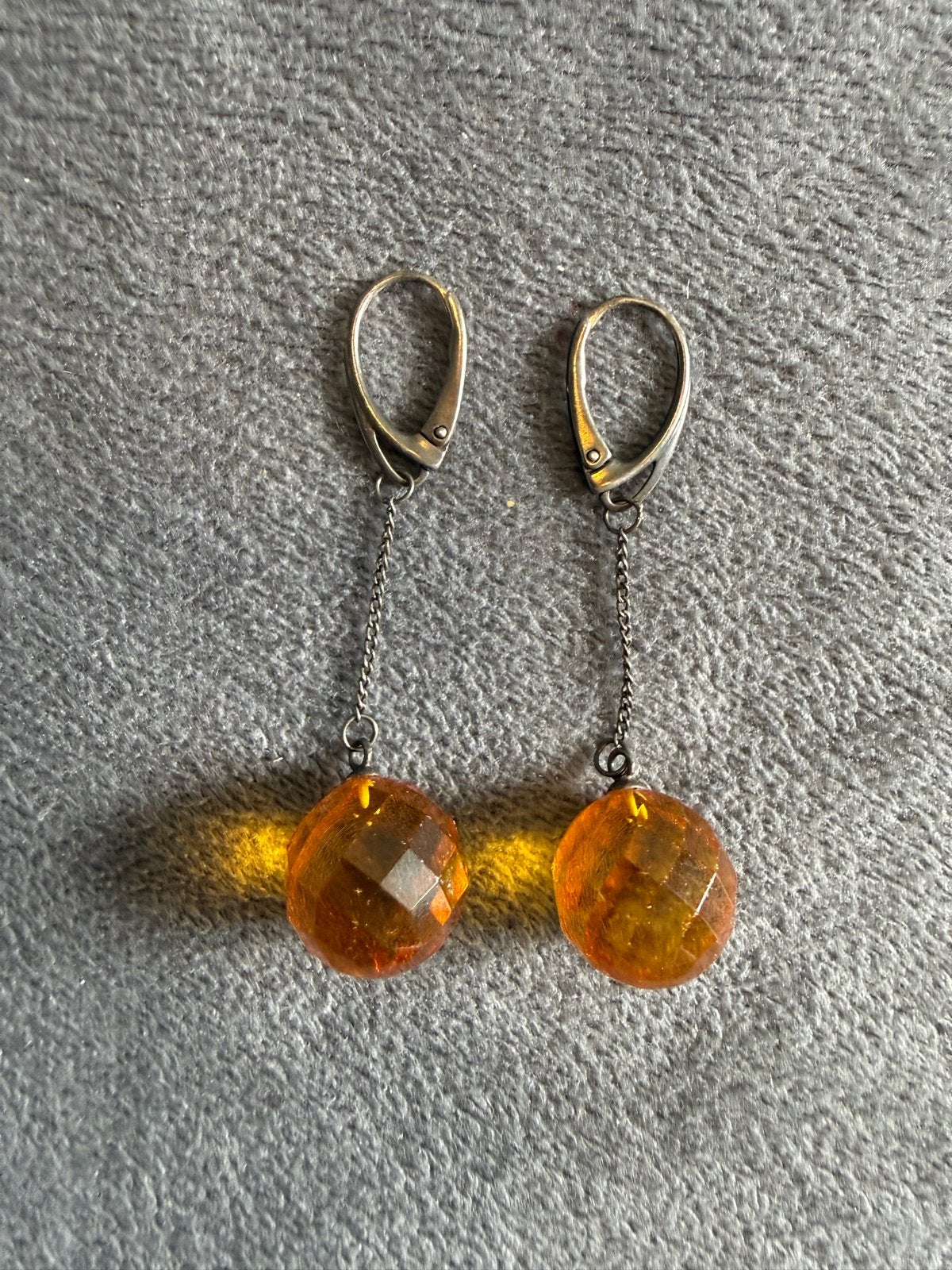Elegante Oranje Hangers van barnsteen, Overige materialen, Barnsteen, Hangers, Barnsteen