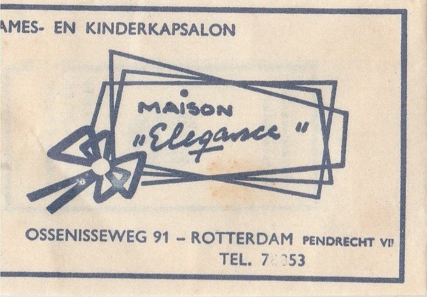 kapsalon maison Elegance Ossenisseweg Rotterdam Pendrecht, Verzamelen, Ophalen of Verzenden