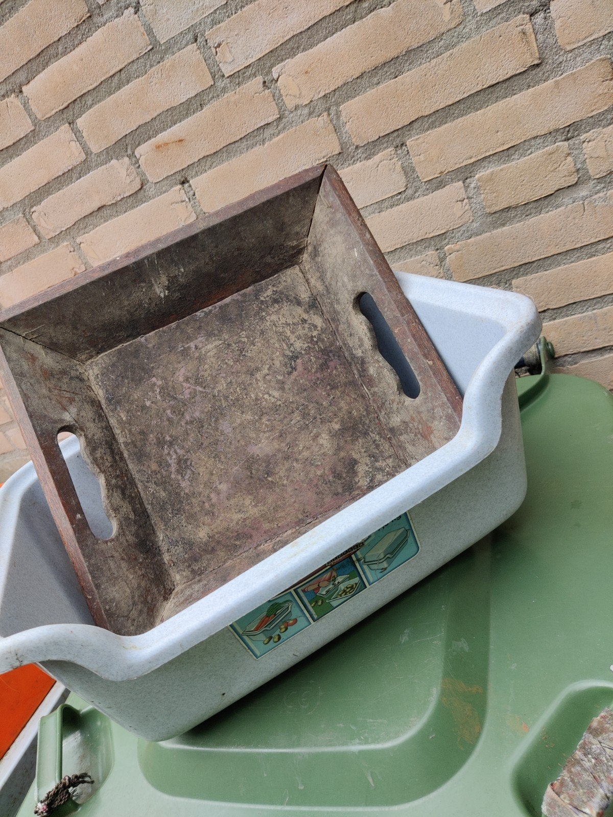 34 x 34 cm  aardappel bakken. Gratis, Ophalen