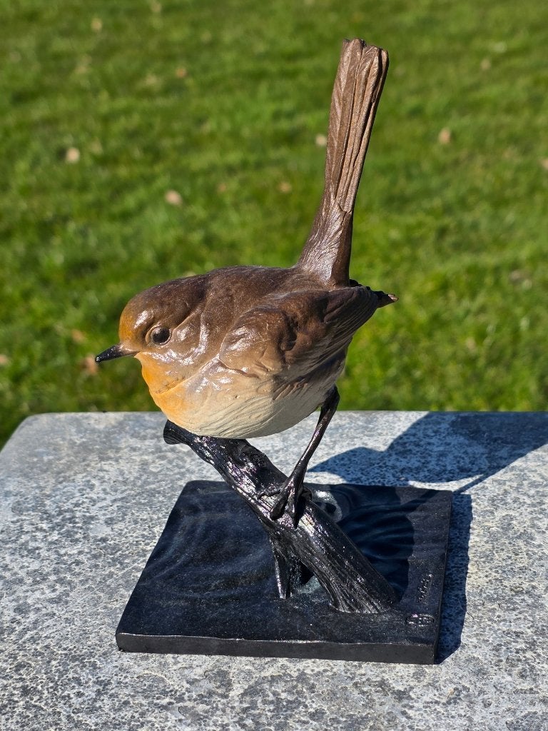 WINTERKONINKJE / bronzen beeld / vogel