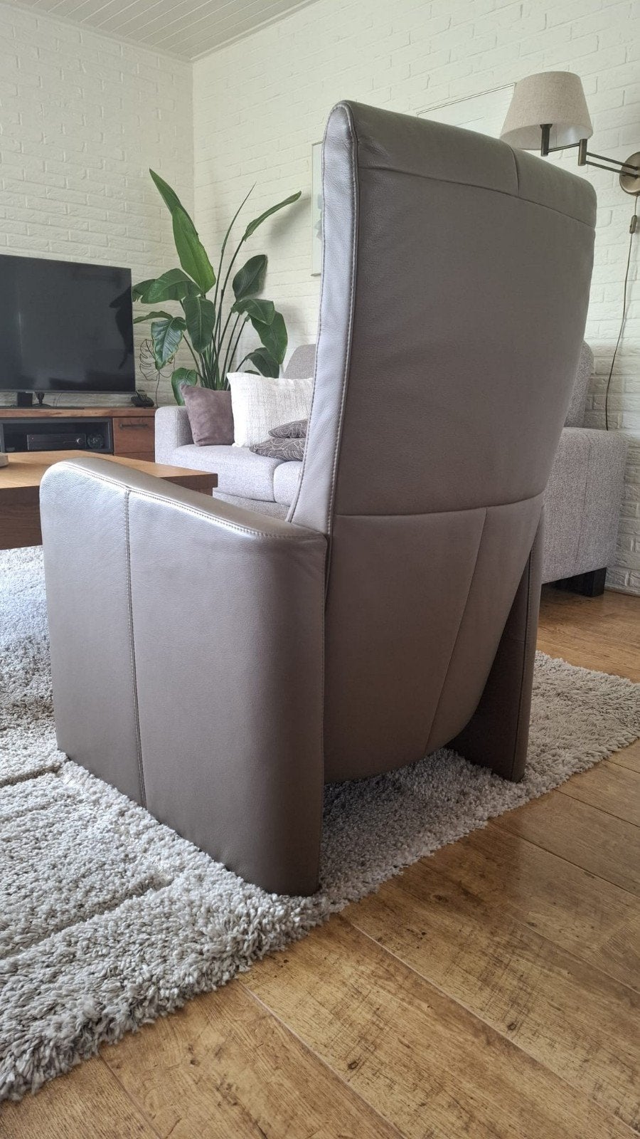 Relaxfauteuil, Ophalen, Zo goed als nieuw, 50 tot 75 cm, Leer