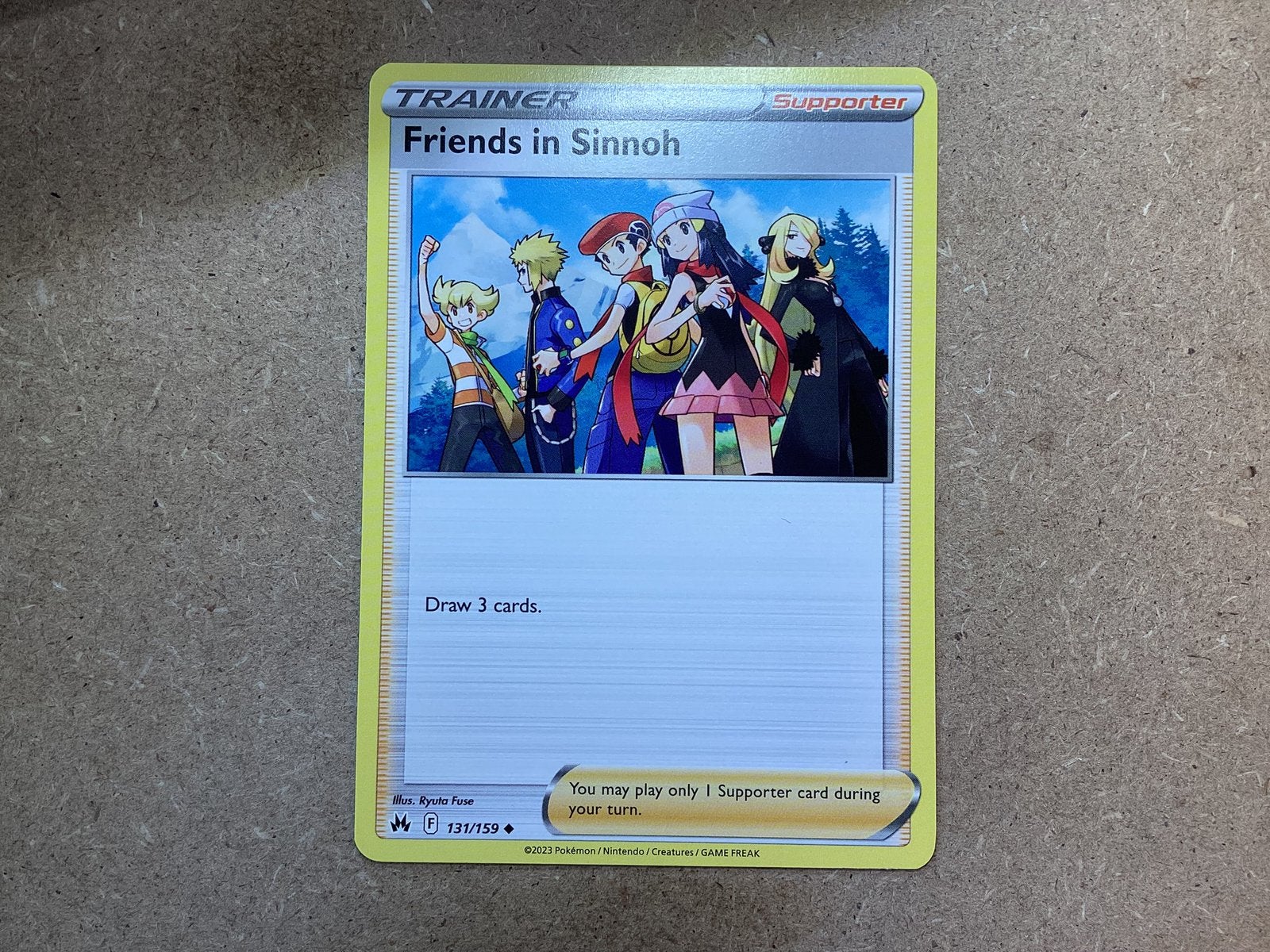 1x Friends in Sinnoh [CRZ 131/159] (Near Mint), Ophalen of Verzenden, Zo goed als nieuw, Losse kaart