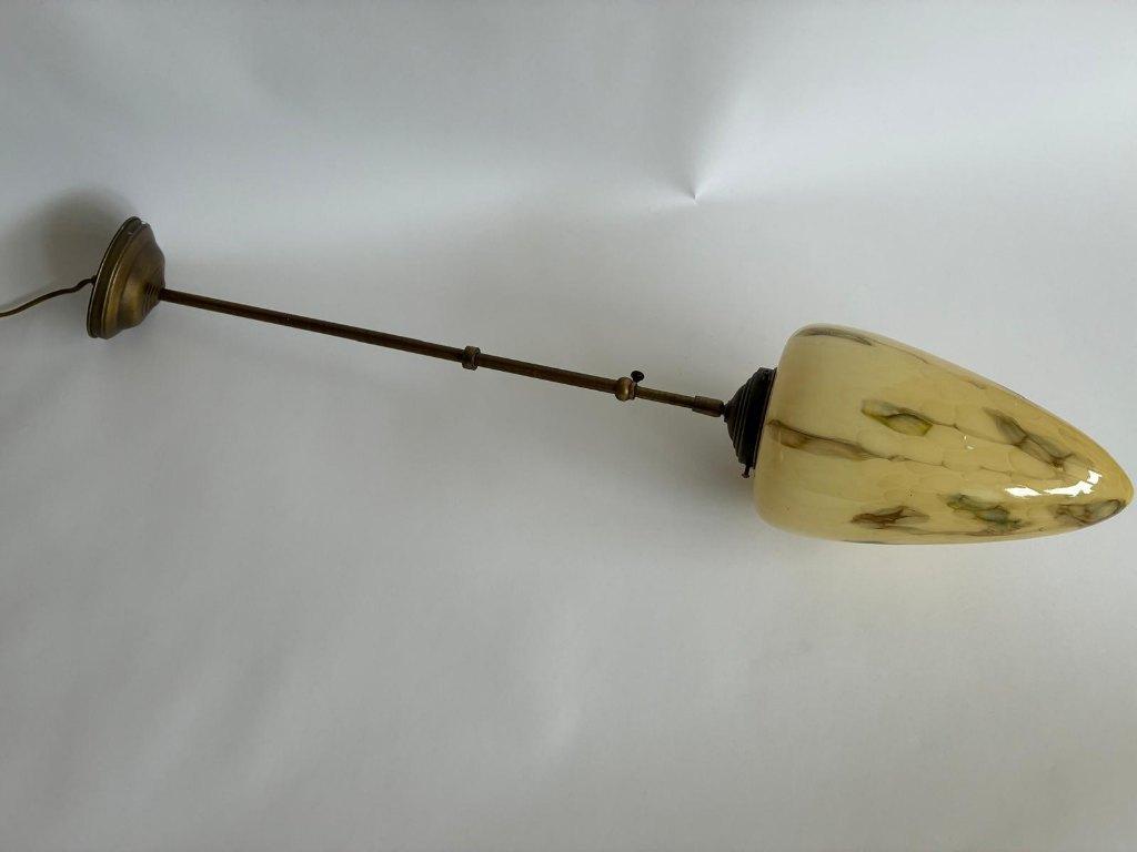 Sfeevolle hanglamp, Ophalen, Gebruikt, Ouderwets, tikkeltje Jugendstil, Glas