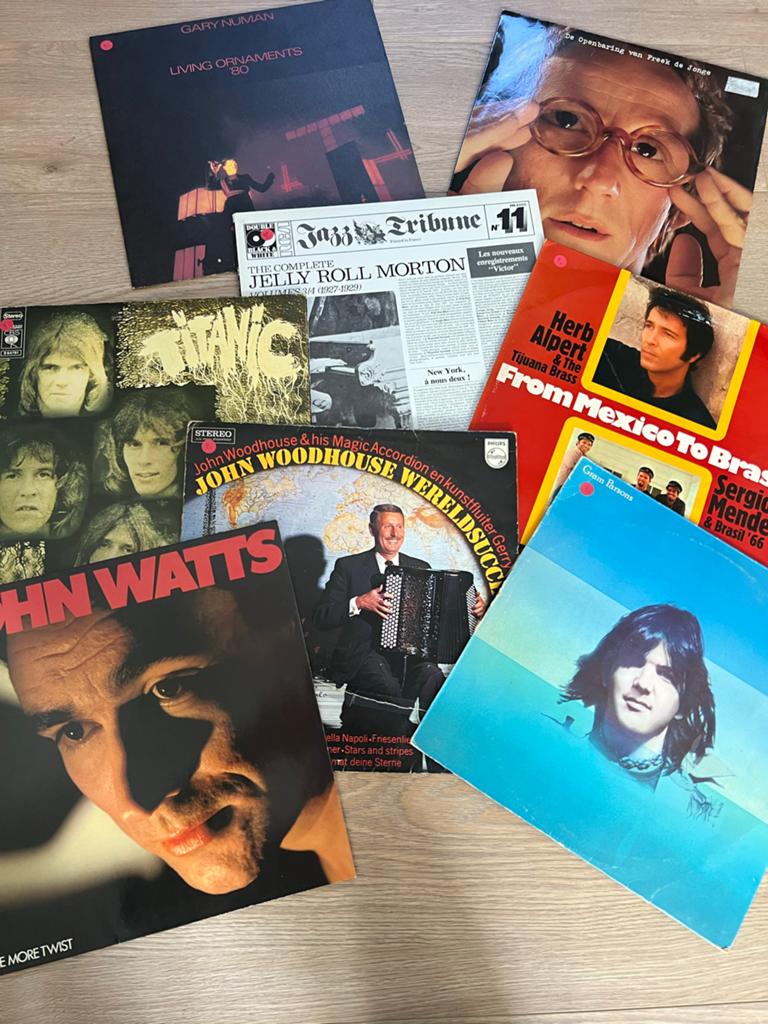 60 LP's, Cd's en Dvd's, Ophalen, Gebruikt, 12 inch, Overige genres