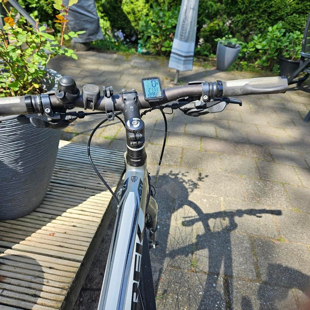 Trek FX seven.six hybride fiets - 17.5 inch frame, 28 inch, Gebruikt, Velgrem, 49 tot 53 cm