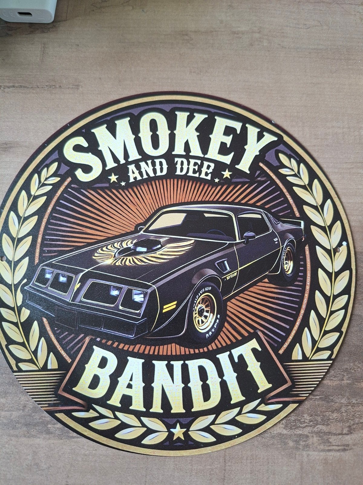 Metalen bord Smokey and the Bandit 20 cm, Metaal, Nieuw, Ophalen of Verzenden, Wandbord of Wandpaneel