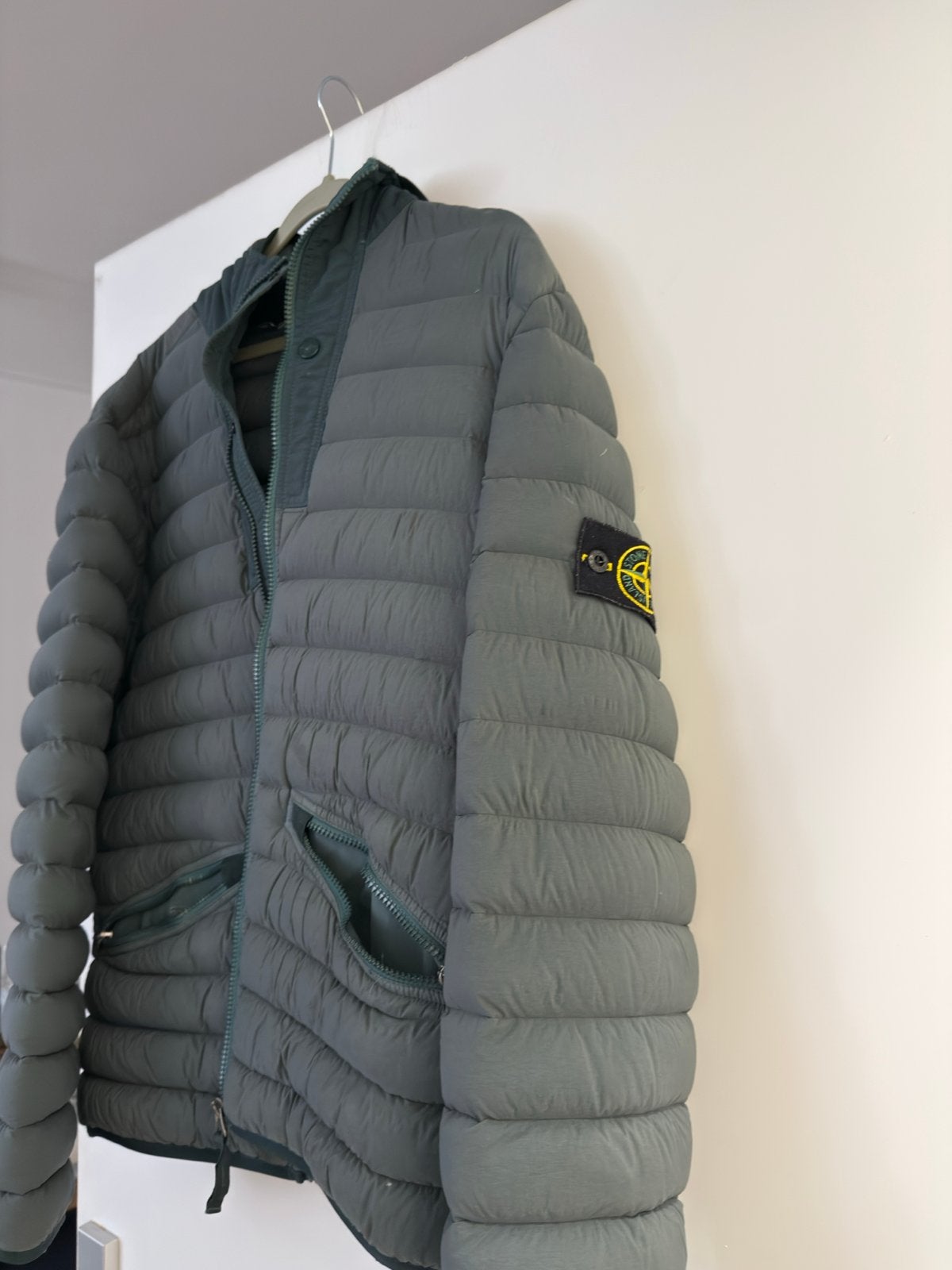 Stone Island Loom Woven Down Stretch Nylon-TC Jacket, Ophalen of Verzenden, Zo goed als nieuw, Maat 48/50 (M), Groen