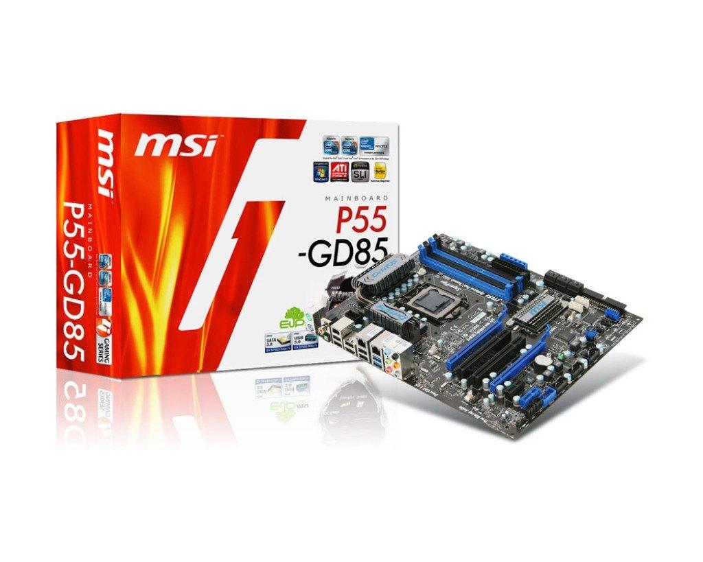 MSI P55-GD85 Moederbord, Computers en Software, LGA 1156, DDR3, Ophalen of Verzenden, Zo goed als nieuw