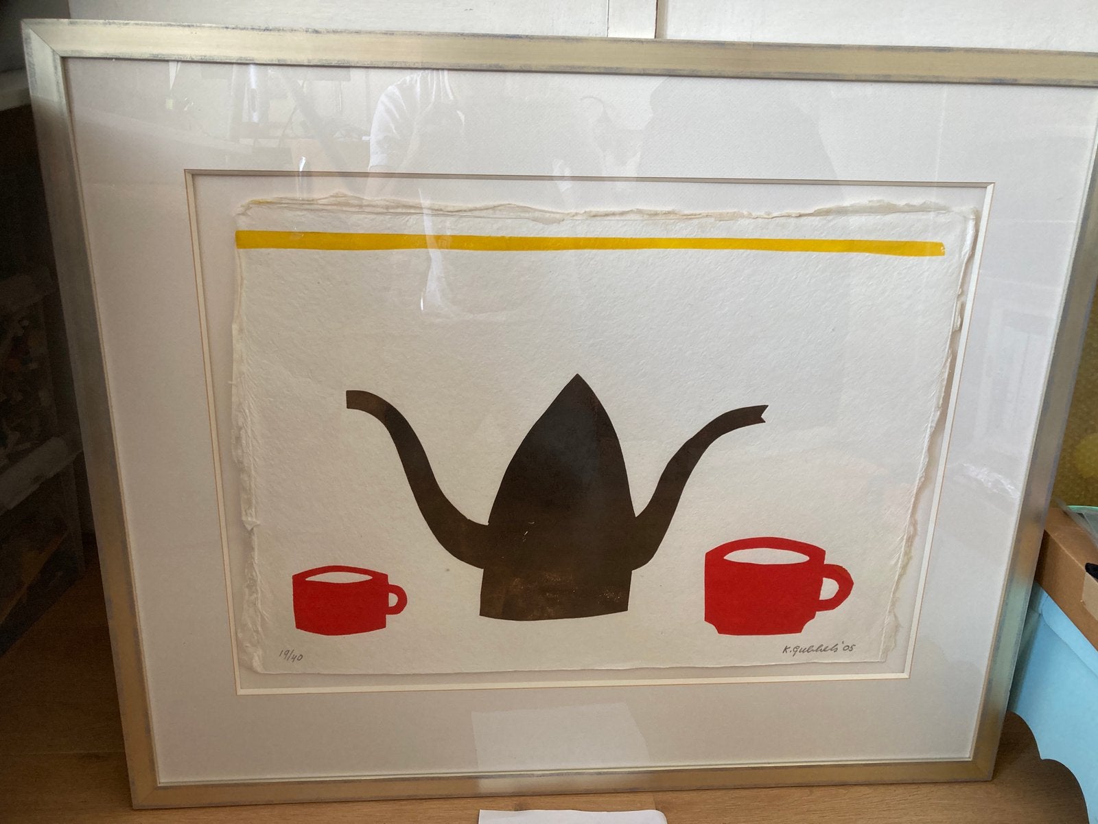 Klaas Gubbels zeefdruk, Antiek en Kunst, Ophalen
