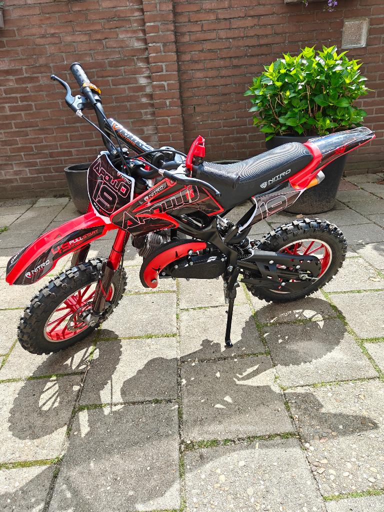 Crossmotor 50 cc, Fietsen en Brommers, Ophalen, Nitro, Zo goed als nieuw, 50 cc