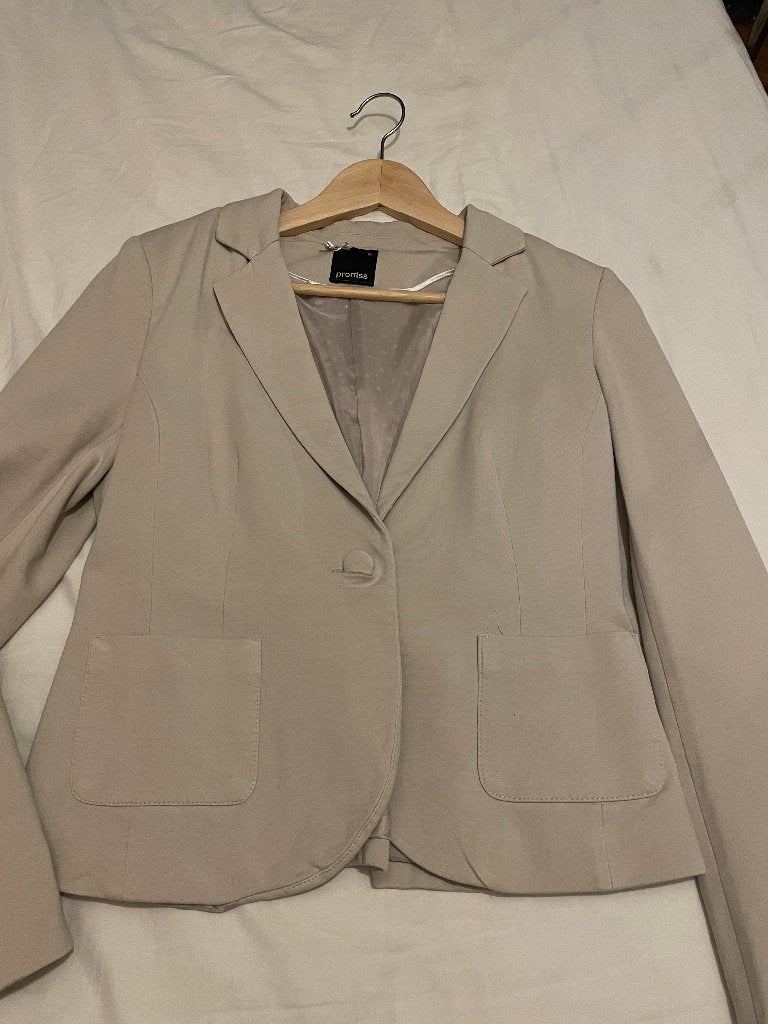 Blazer van promiss, Maat 38/40 (M), Promiss, Beige, Ophalen of Verzenden