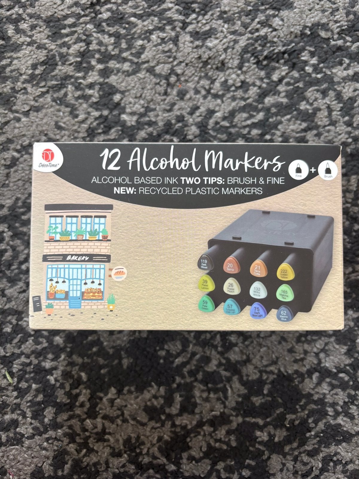 DécoTime Twinmarkers Alcohol markers 12 stuks, Ophalen of Verzenden, Zo goed als nieuw, Potlood of Stift