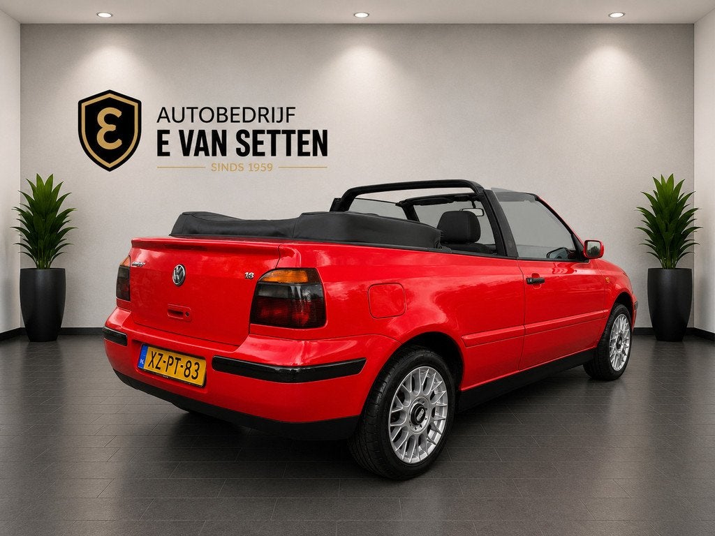 Volkswagen Golf Cabriolet 1.8 BBS LMV 1E EIGENAAR UNIEK, Stof, Gebruikt, Zwart, 4 cilinders