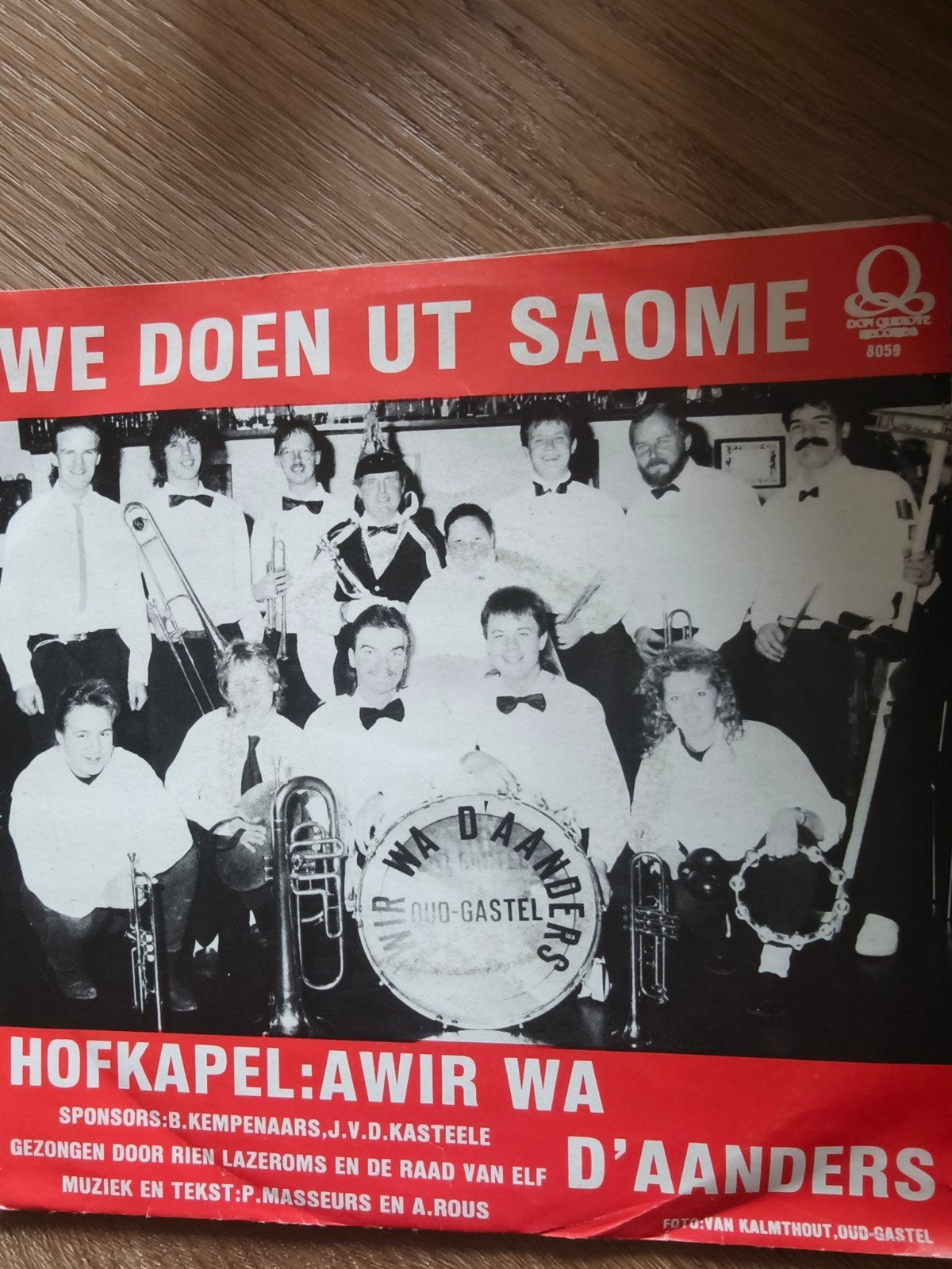Hofkapel: Awir Wa D'aanders - We Doen Ut Saome (Single), Gebruikt, 7 inch, Ophalen of Verzenden, EP