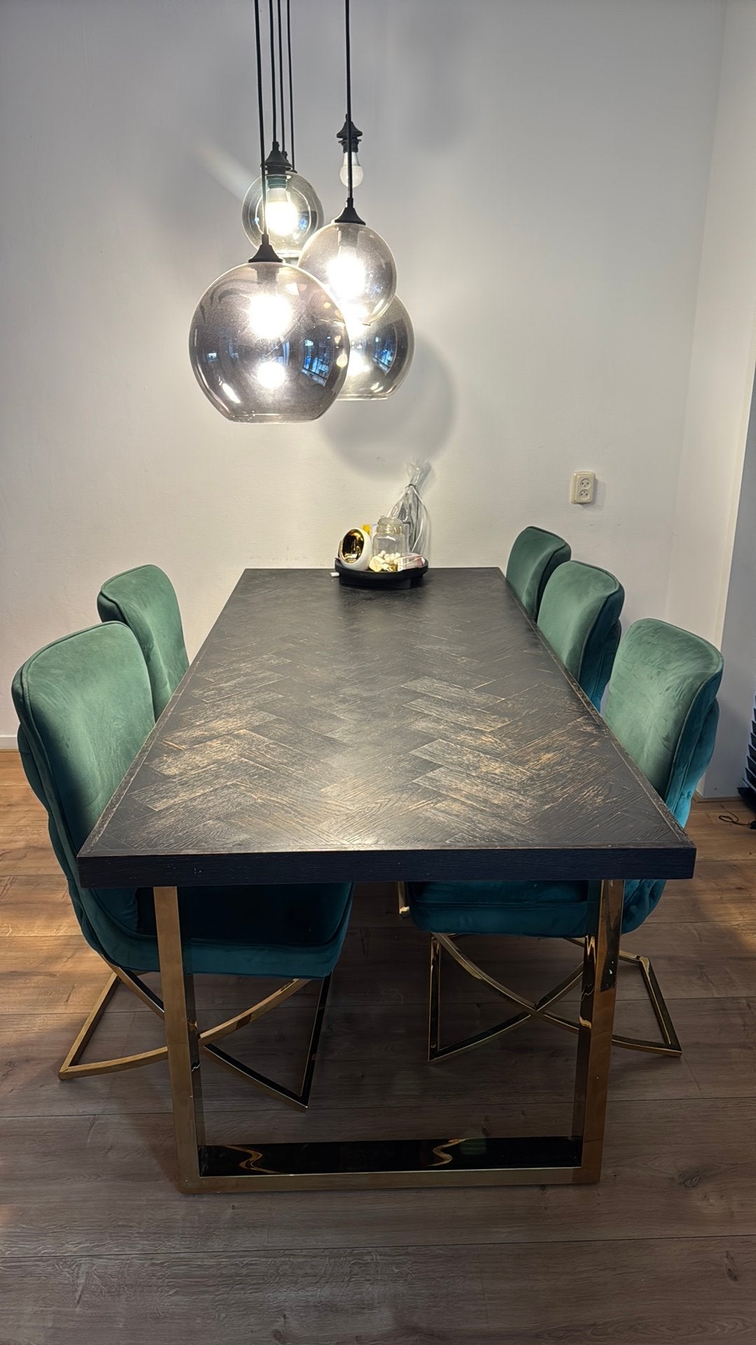 Richmond eettafel met 5 stoelen richmond, Ophalen, Gebruikt, 100 tot 150 cm, Vijf personen of meer
