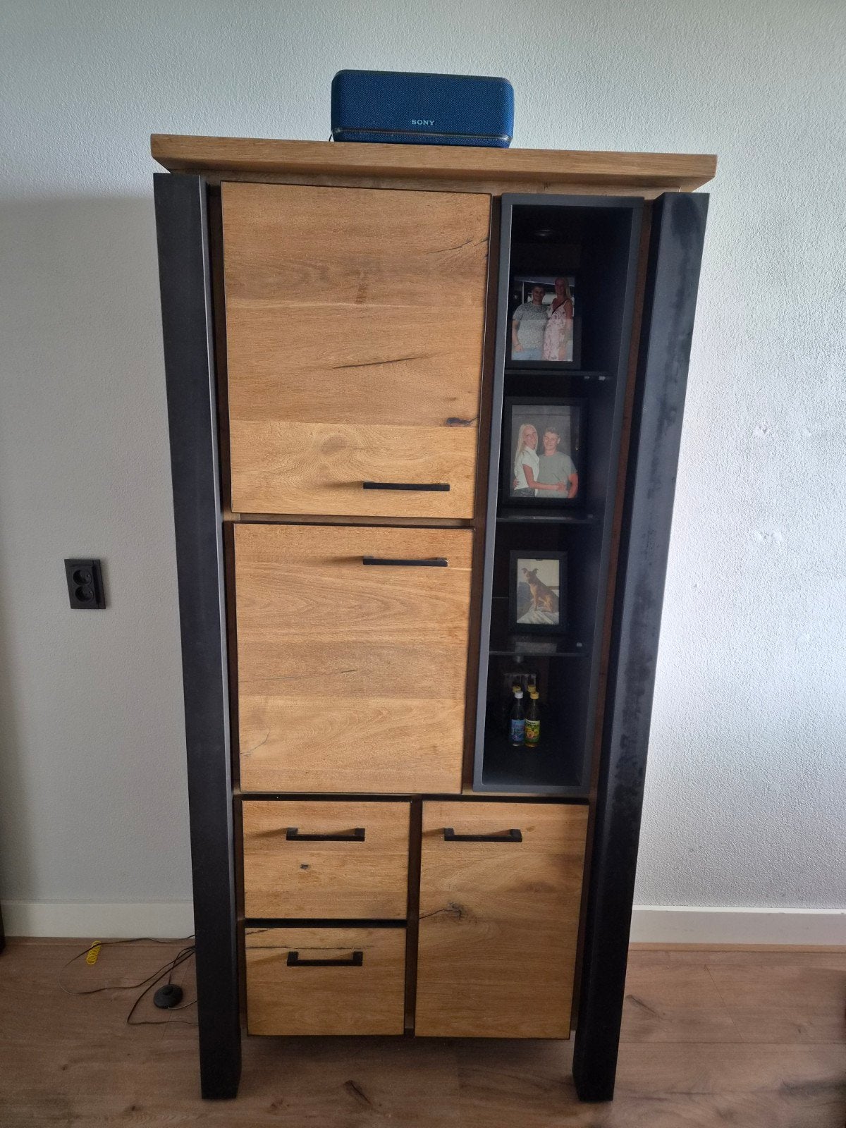 vitrine/buffet kast, Huis en Inrichting, Kasten | Vitrinekasten, Ophalen, Gebruikt, 50 tot 100 cm, 150 tot 200 cm