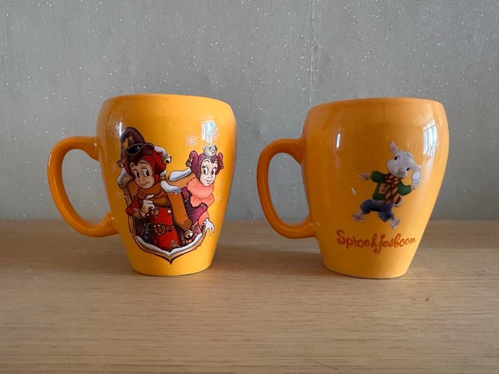 Efteling Chocomel mokken - perfecte staat., Ophalen, Gebruikt, Gebruiksvoorwerp