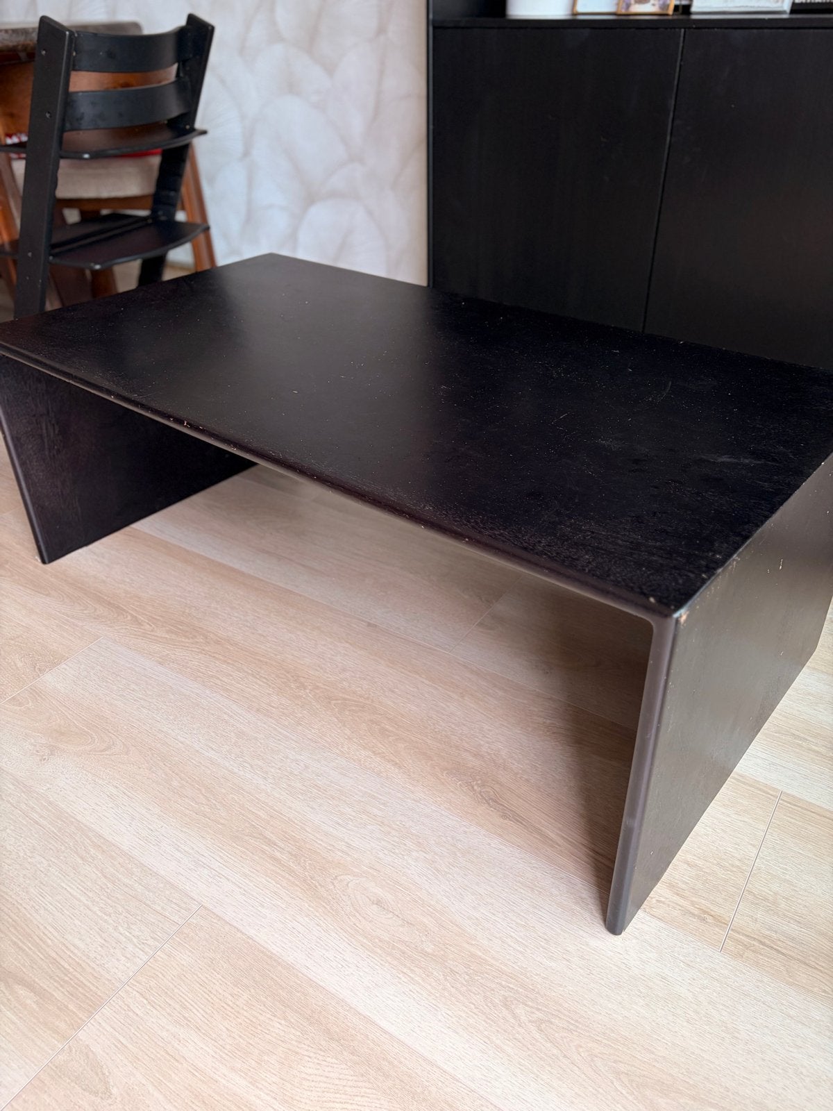 Zwarte houten salontafel Loods 5 collectie (2024), Ophalen, Gebruikt, 100 tot 150 cm, 50 tot 100 cm