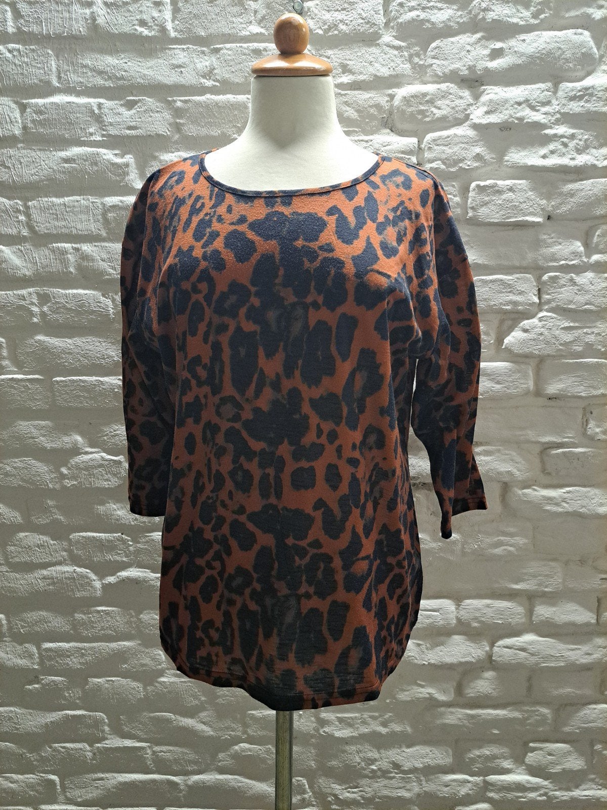 Leopardprint top maat 40, Maat 38/40 (M), Bruin, Verzenden, Zo goed als nieuw