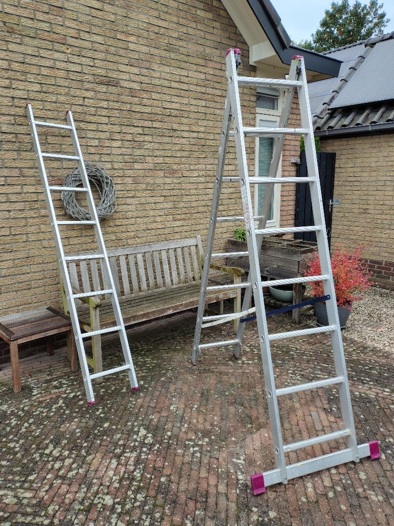 Reformladder 3x8 sporten - inclusief stabiliteitsbalk, Ophalen, Gebruikt, Ladder, Opvouwbaar of Inschuifbaar
