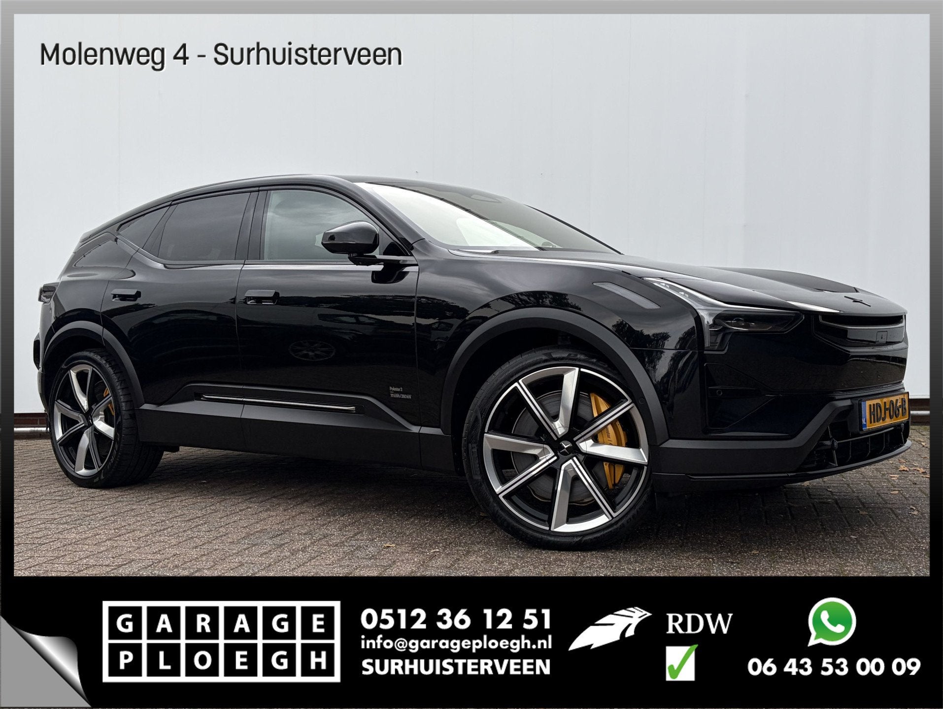 Polestar 3 Long range Dual motor 111 kWh 360° 22Inch B&W 1E, Auto's, Automaat, Gebruikt, 591 km, Zwart