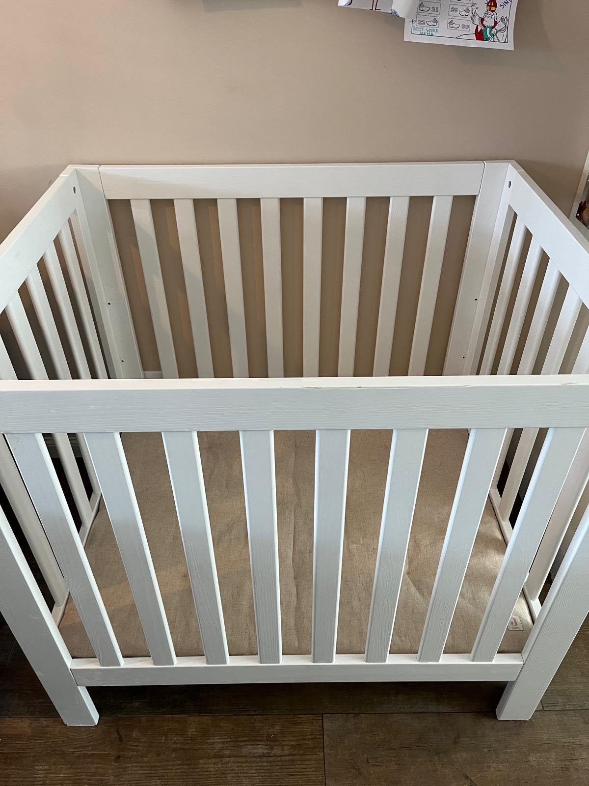 Box whitewash en boxkleed Jollein, Kinderen en Baby's, Boxen, Ophalen, Zo goed als nieuw, Rechthoekig, In hoogte verstelbaar
