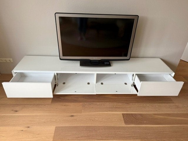 TV meubel / Dressoir Wit, Ophalen, Gebruikt, 200 cm of meer, Minder dan 100 cm