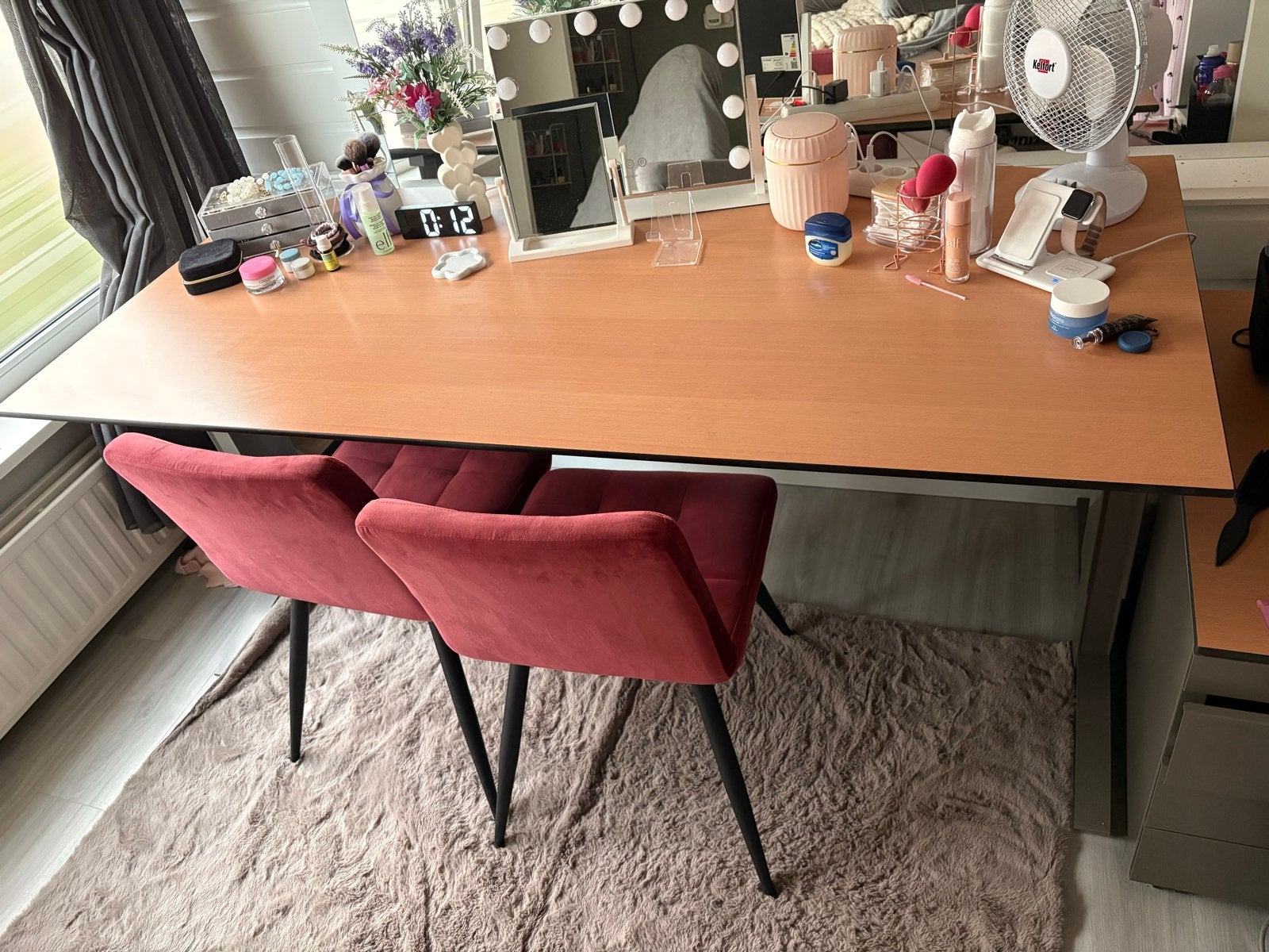 In hoogte verstelbaar bureau - 180x80 cm, Ophalen, In hoogte verstelbaar, Gebruikt, Zit-sta bureau