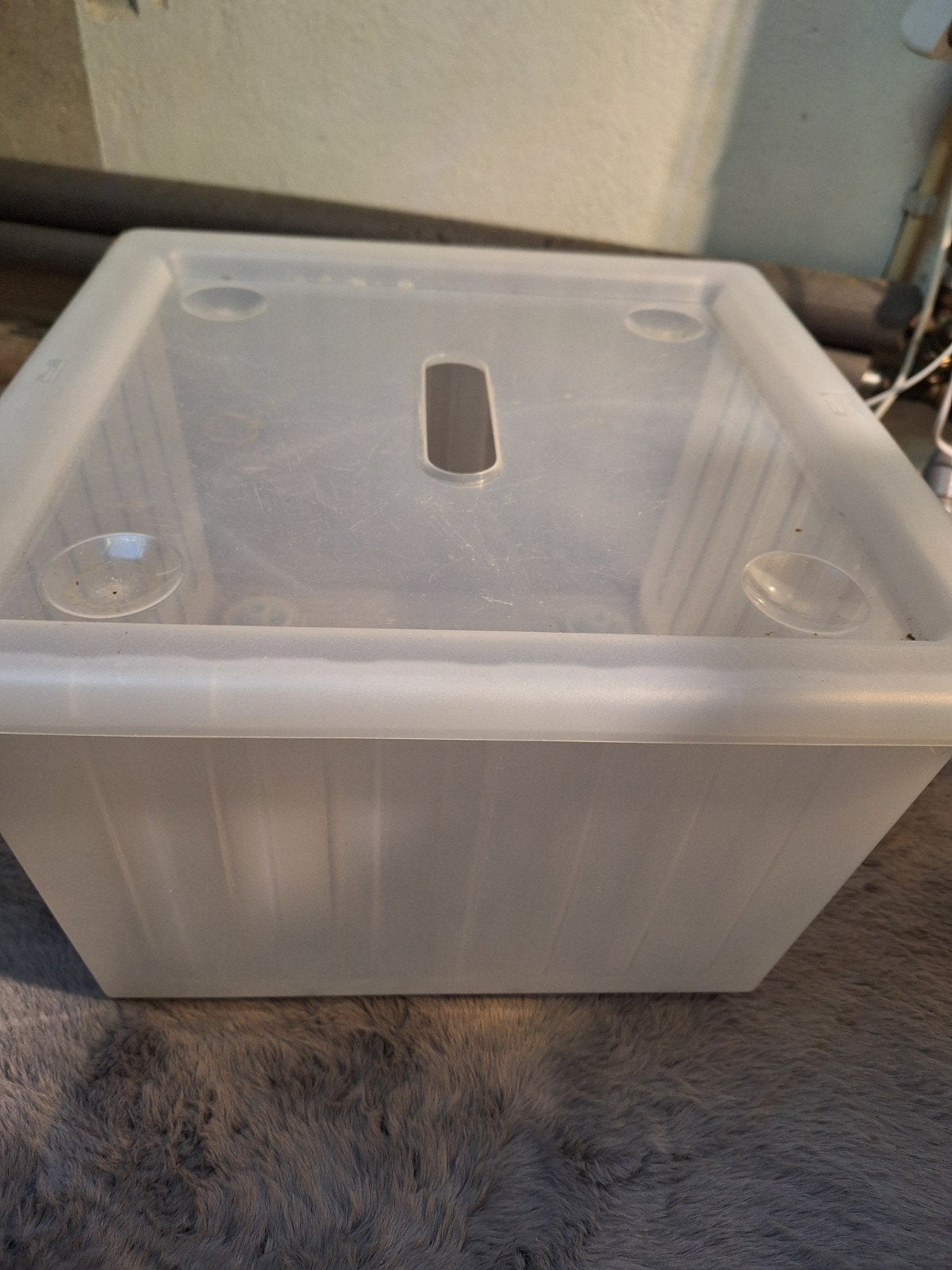 IKEA VESSLA Opbergbak 39x39 cm - Transparant, Ophalen, Gebruikt, Kunststof