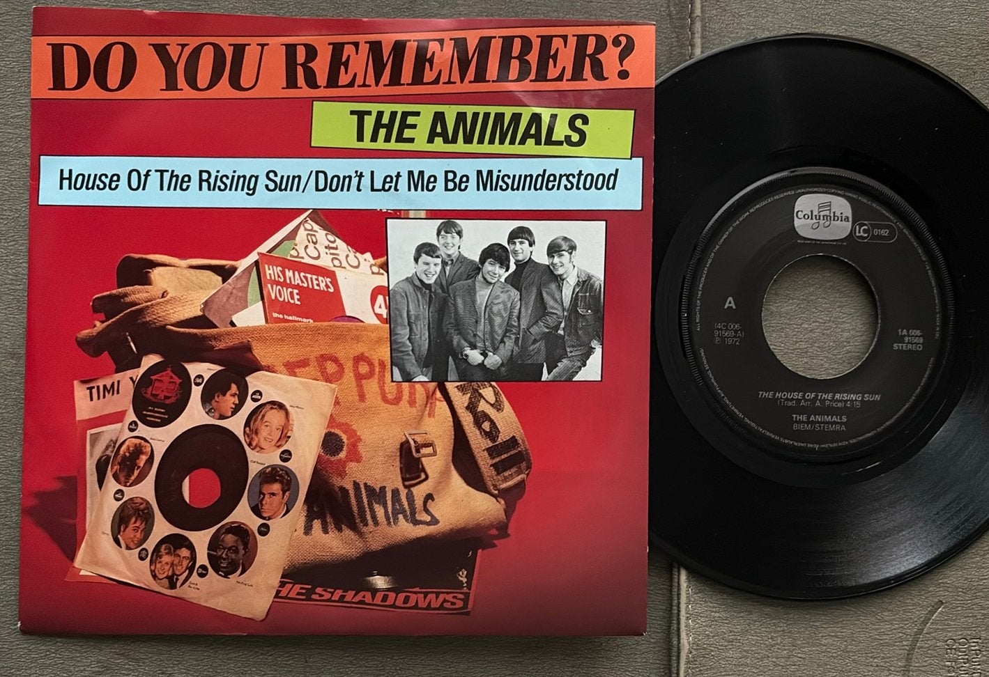 The Animals - House of the rising sun 7” NL, Cd's en Dvd's, Ophalen of Verzenden, Gebruikt, 7 inch, Pop