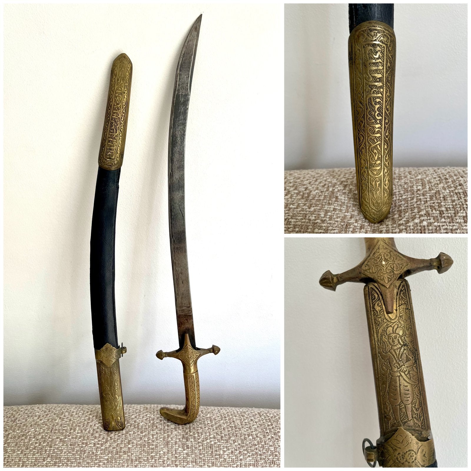 Een origineel Ottomaans zwaard Şimşir- Damascusstaal, Ophalen of Verzenden