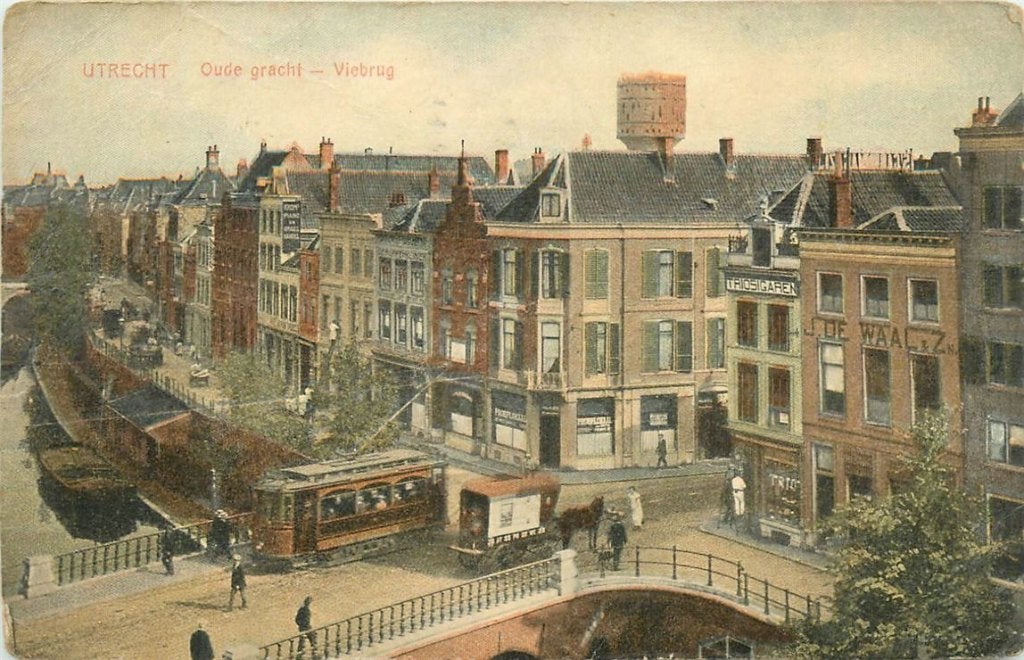701-176-015 Utrecht Oude Gracht Viebrug, Ophalen of Verzenden, Voor 1920, Utrecht
