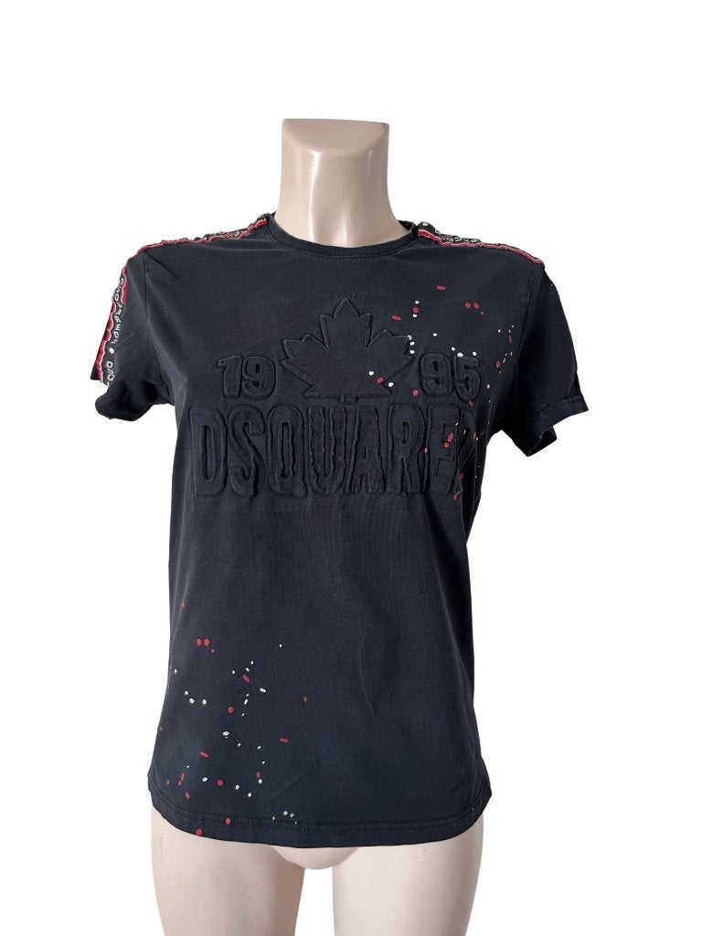 Dsquared shirt M, Kleding | Dames, T-shirts, Zo goed als nieuw, Zwart, Korte mouw, Ophalen of Verzenden