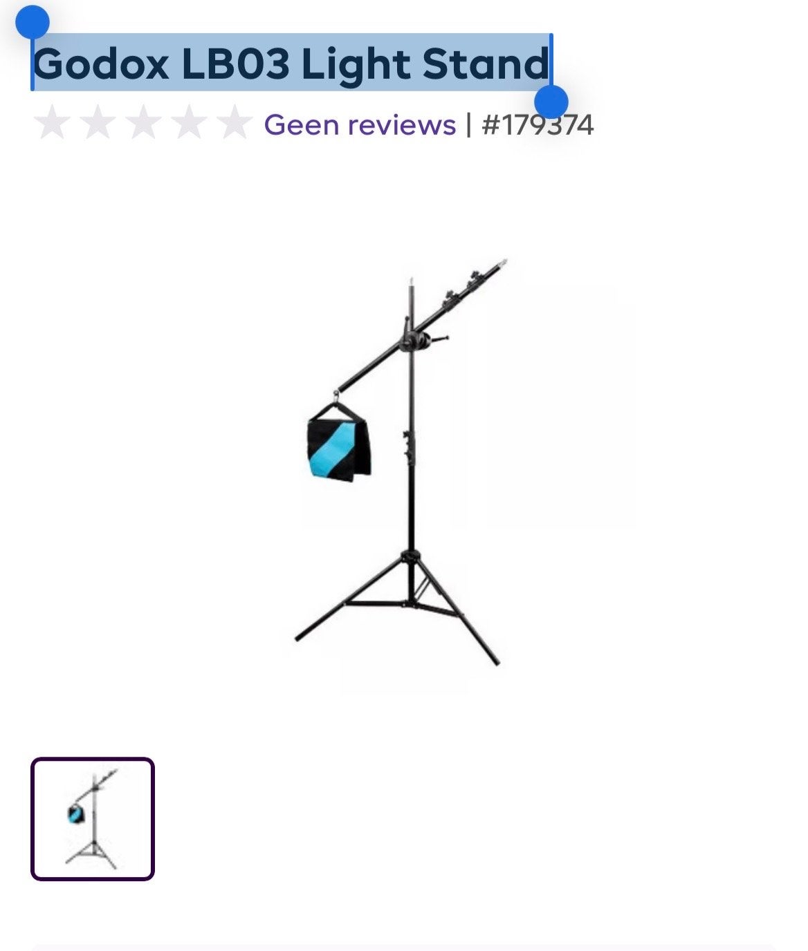 Godox LB03 Light Stand - Stevig en Veelzijdig Statief, Godox, Statief, Ophalen, Nieuw