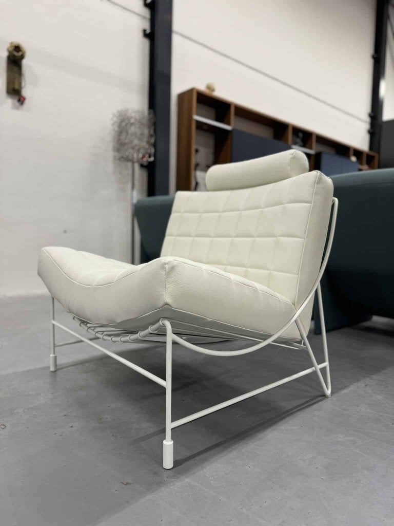 2 Nieuw Volare Fauteuil Leer wit Wapiti Sabaku Design stoel, Leolux, Info@leolux.nl, 100 tot 125 cm, Nieuw