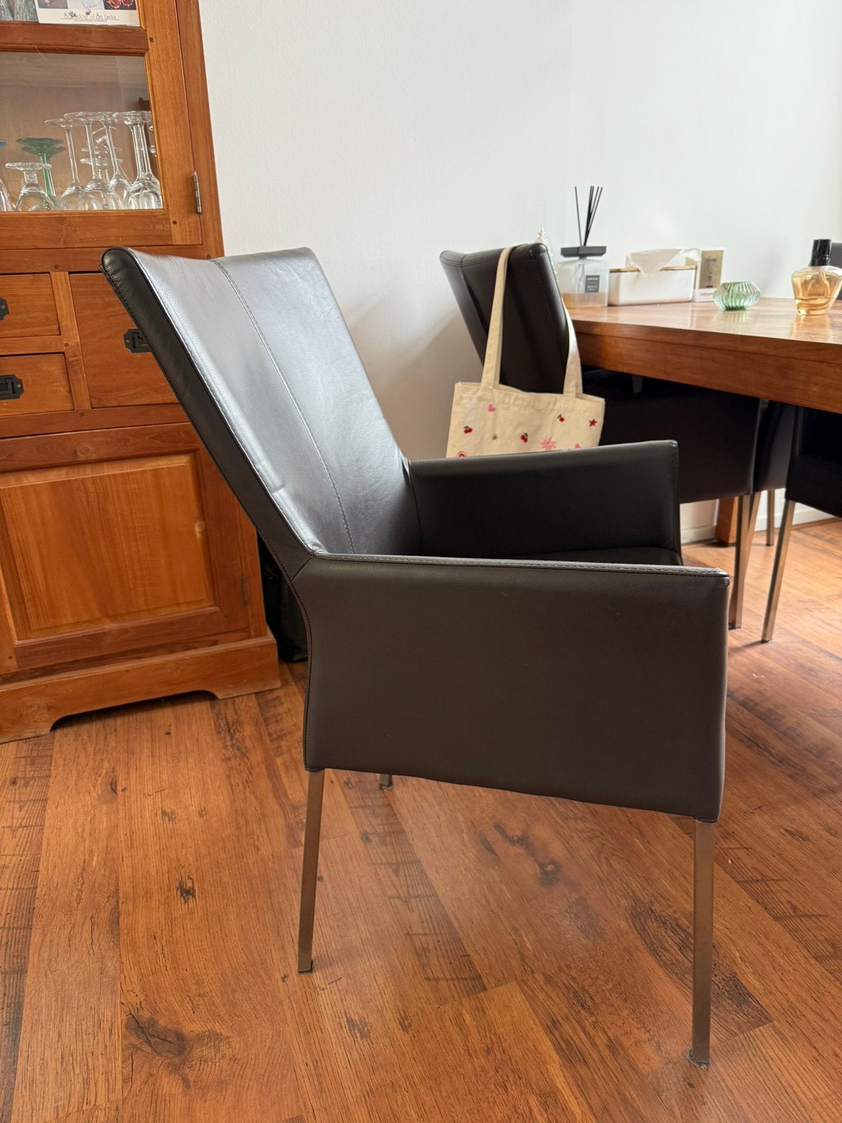 Echt lederen stoelen van Piet Klerkx, Ophalen, Zwart, Leer, Zo goed als nieuw