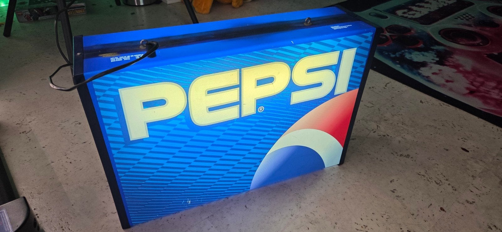 Originele Pepsi lichtbak - Vintage reclamebord, Verzamelen, Ophalen, Gebruikt