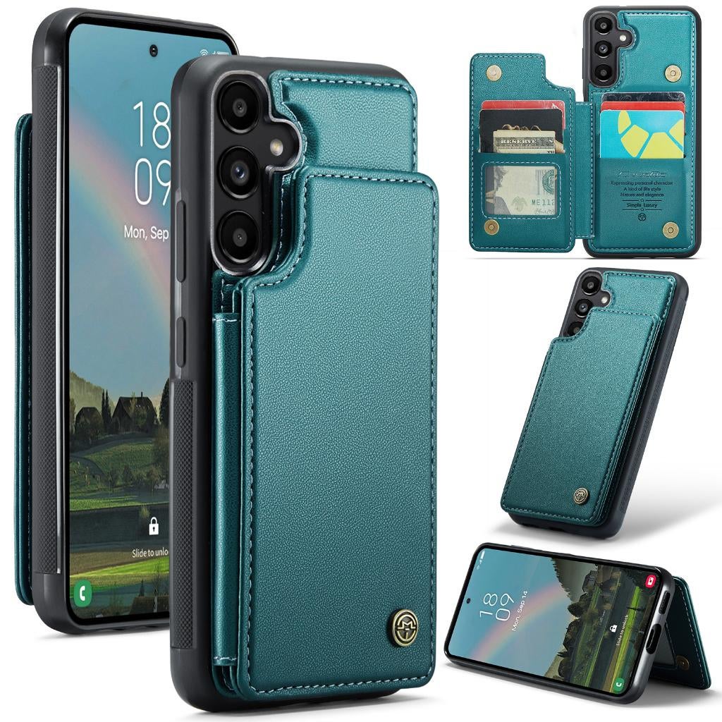C22 Luxe Portemonnee Backcover voor Galaxy A55 _ Groen, Verzenden, Nieuw, Hoesje of Tasje