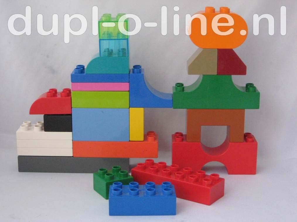 Duplo blokken met plaatjes letters en cijfers los te koop, Ophalen of Verzenden, Gebruikt, Losse stenen, Duplo