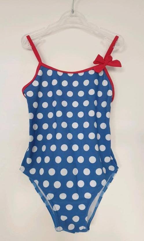 Badpak maat 116 _ blauw met witte stippen, Kinderen en Baby's, Kinderkleding | Maat 116, Gebruikt, Meisje, Sport- of Zwemkleding