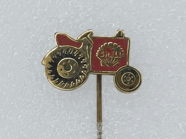 SP1957 Speldje Shell tractor, Verzamelen, Speldjes, Pins en Buttons, Ophalen of Verzenden, Gebruikt, Overige onderwerpen