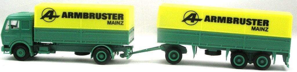 Herpa MB Armbruster huif  aanhanger., Hobby en Vrije tijd, Ophalen of Verzenden, Zo goed als nieuw, Bus of Vrachtwagen, Herpa