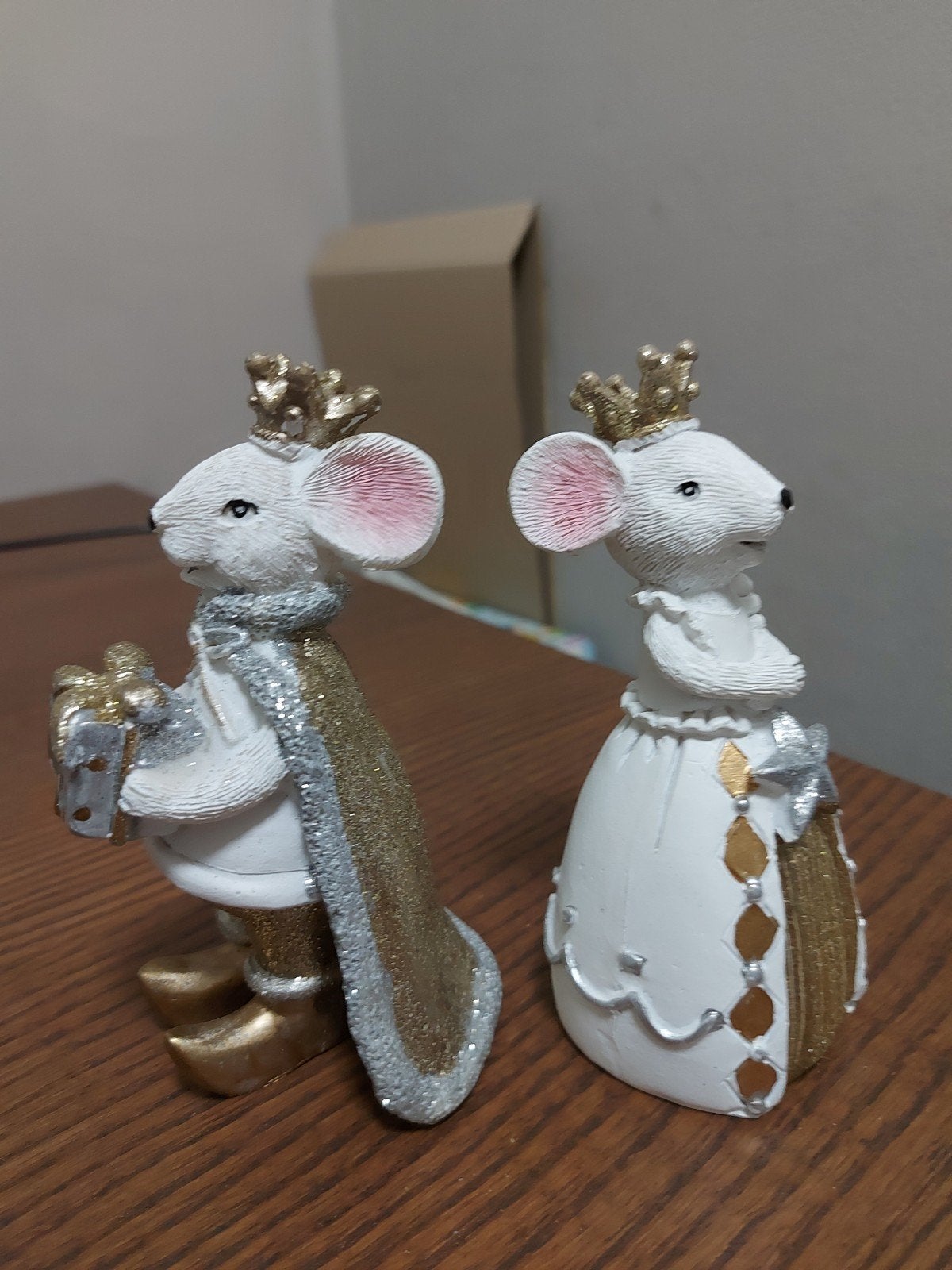 Muis Koning en Koningin Beeldjes - Decoratie, Ophalen, Meerkleurig, Overige materialen, Nieuw